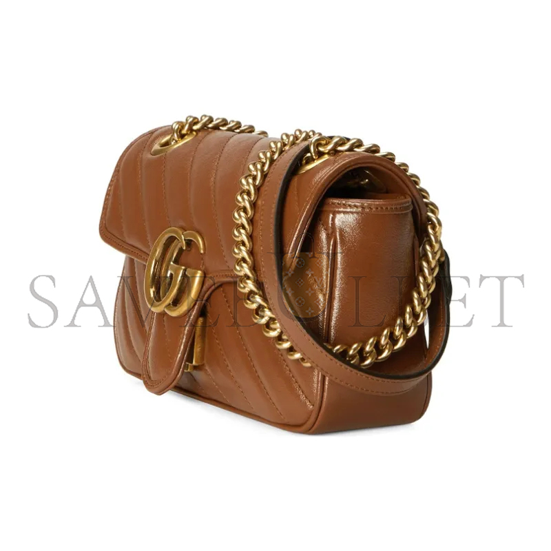 GUCCI GG MARMONT MINI MATELASSÉ SHOULDER BAG 446744 (22*13*6cm)